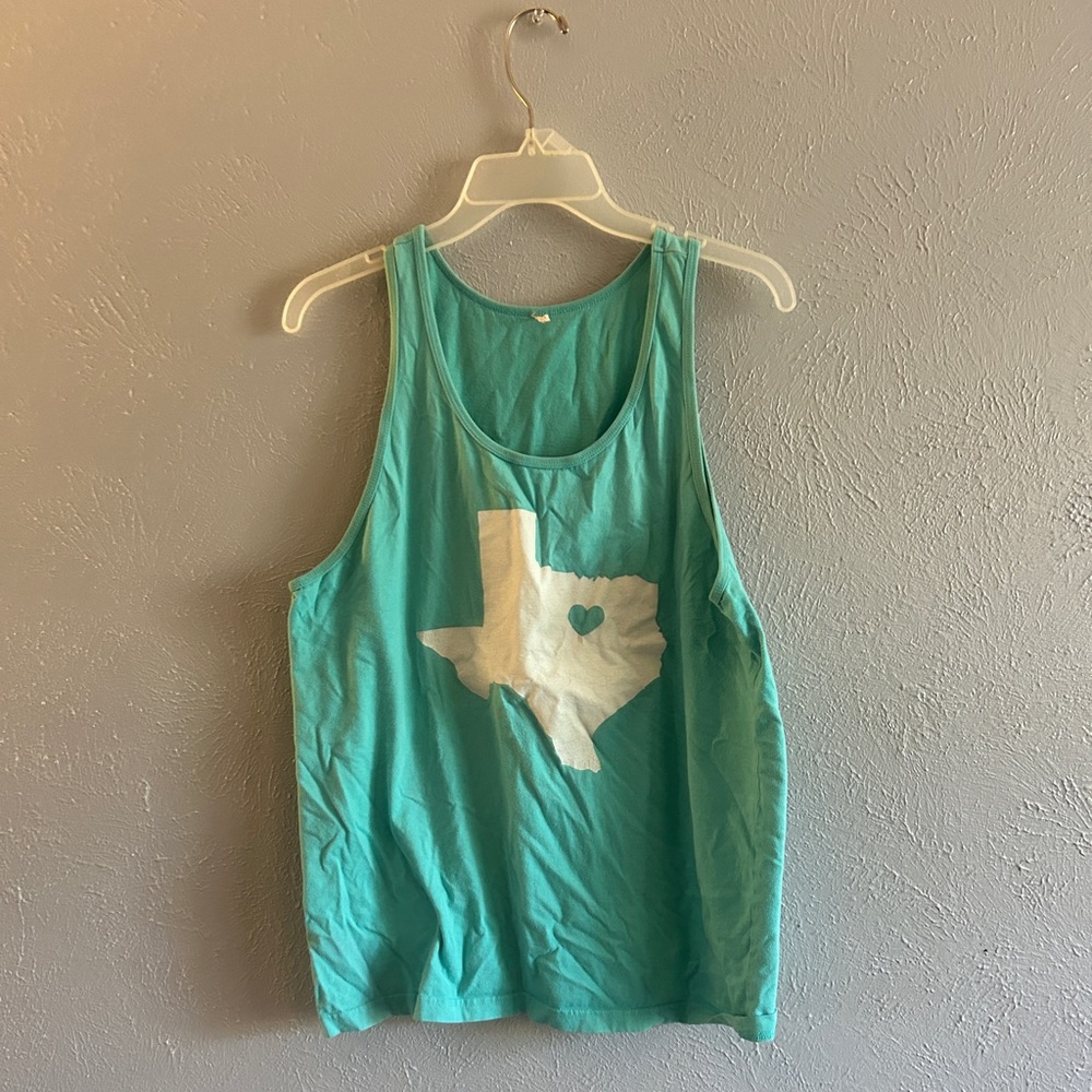 Turquoise Blue Green Texas Tank Top